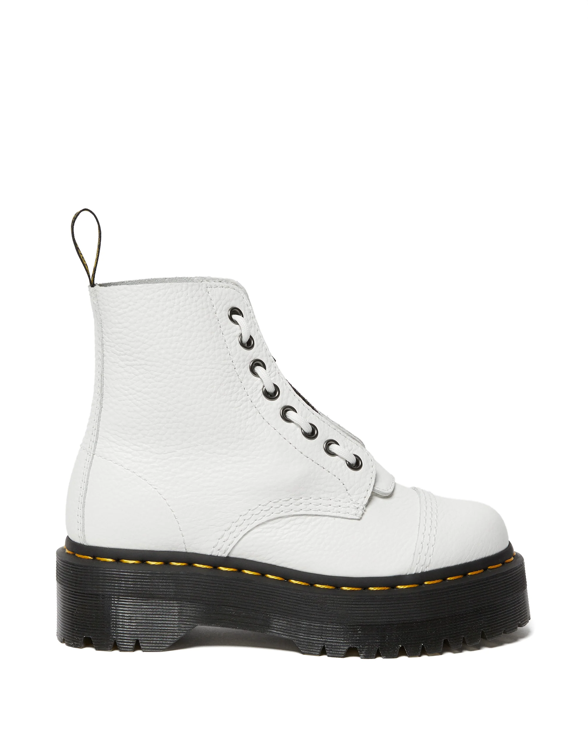Sinclair White Aunt Sally Leather Platform Boots - Image 6